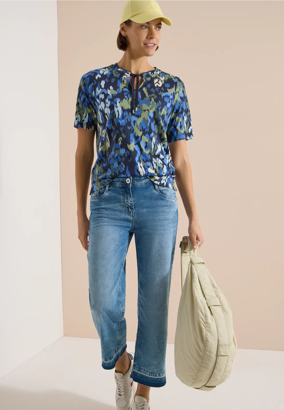 Cecil Shirt mit Schlitz - Urban Dark Blue