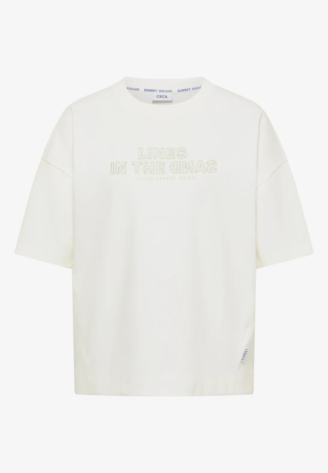 Cecil Sweatshirt mit Stickerei - Vanilla White