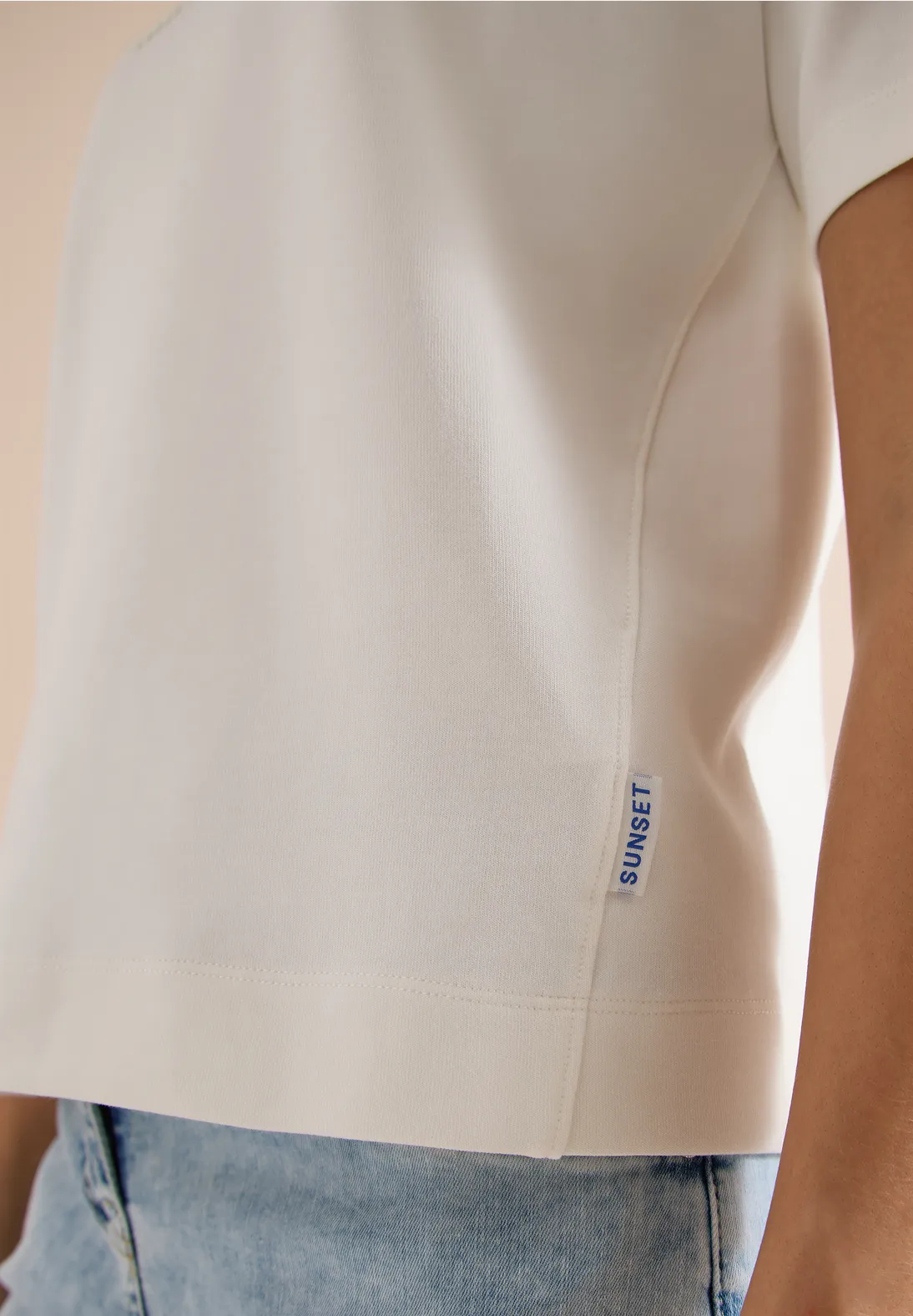 Cecil Sweatshirt met Borduursel - Vanilla White