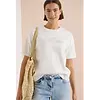 Sweatshirt met Borduursel - Vanilla White