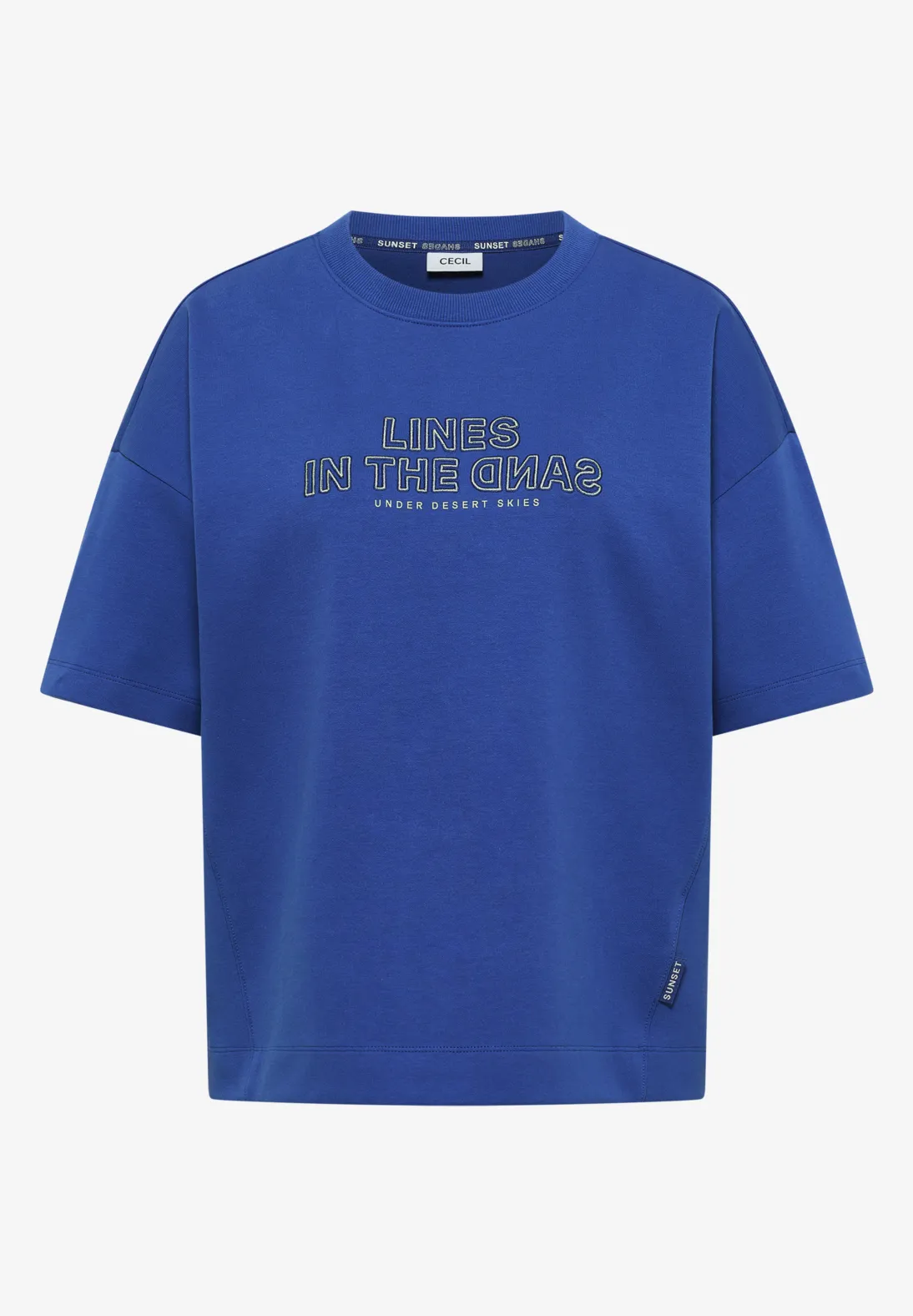 Cecil Sweatshirt mit Stickerei - Deep River Blue