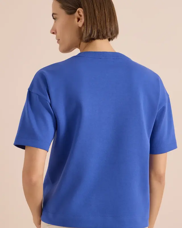 Cecil Sweatshirt met Borduursel - Deep River Blue