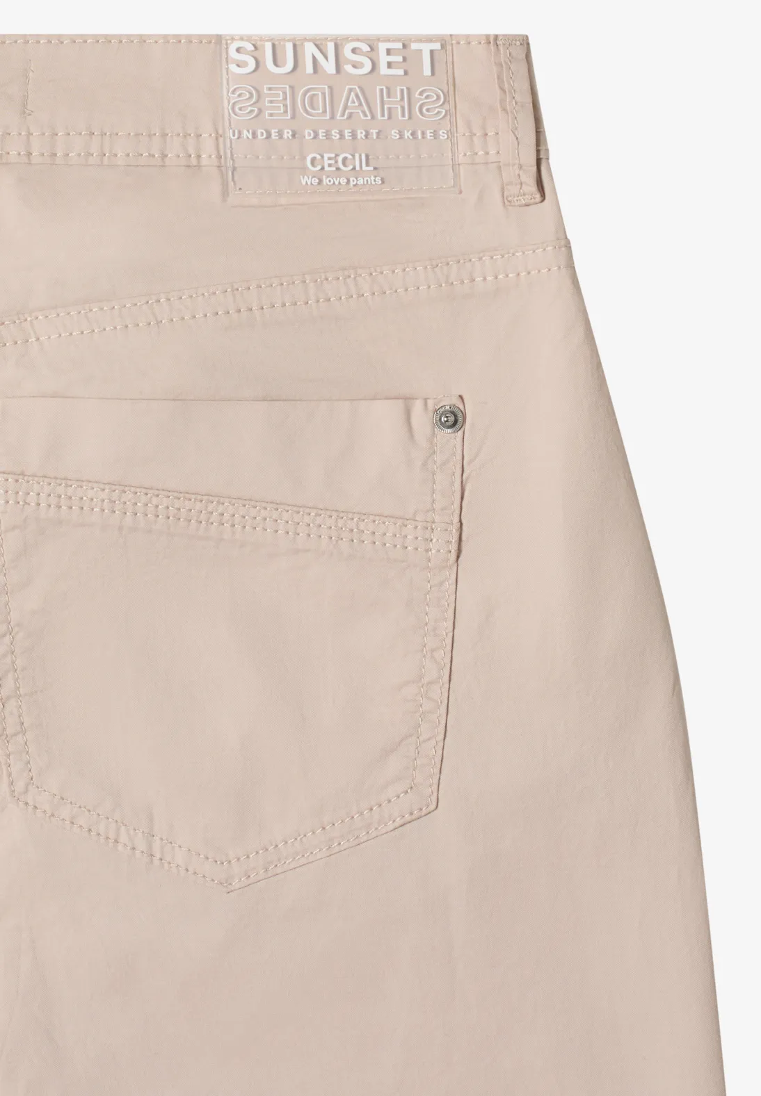 Cecil Barrel Broek Papertouch Scarlett - Cashmere Beige
