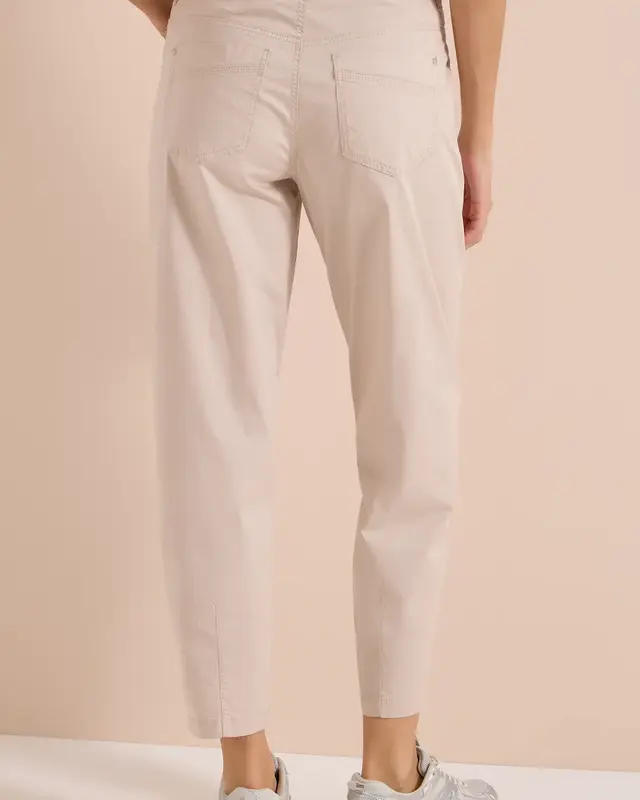 Cecil Barrel Broek Papertouch Scarlett - Cashmere Beige