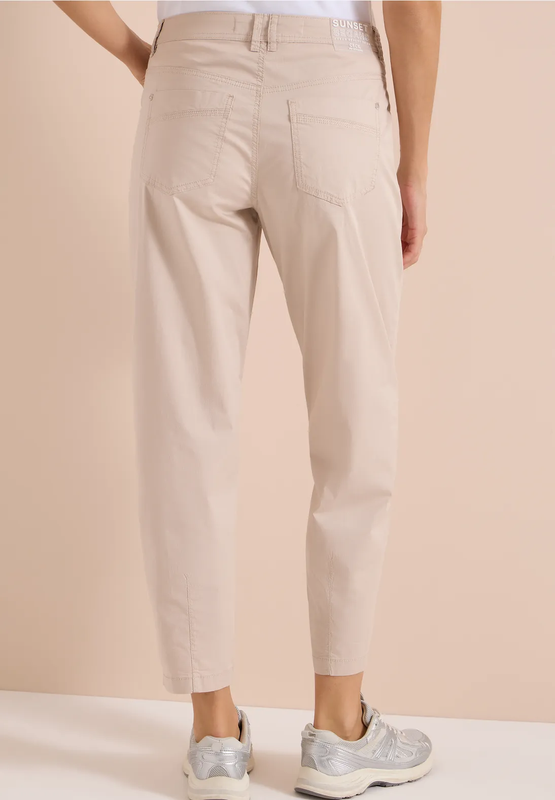 Cecil Barrel Hose Papertouch Scarlett - Cashmere Beige