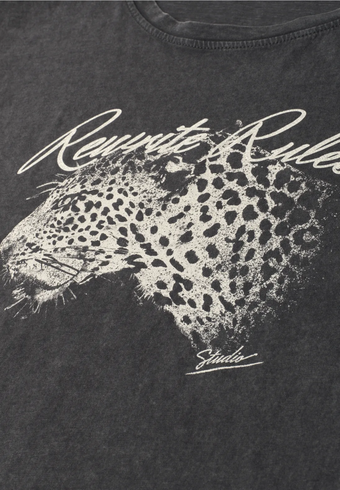Street One Studio Shirt Gewassen Look - Washed Out Grey