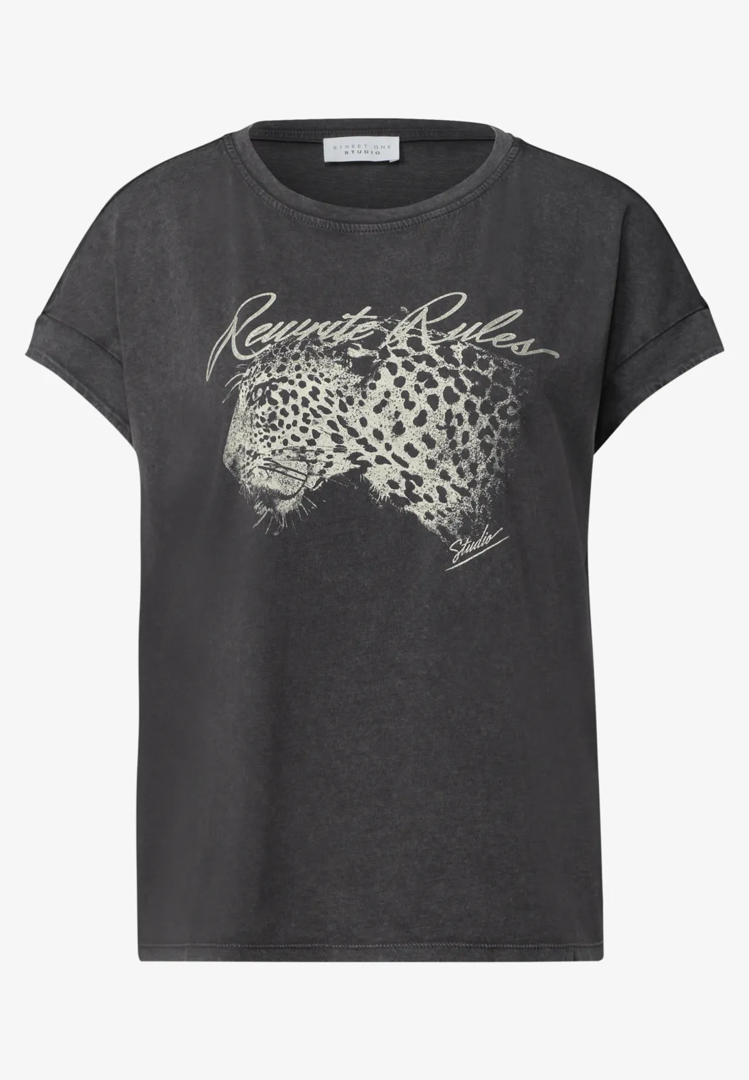 Street One Studio Shirt Washed Look - Washed Out Grey