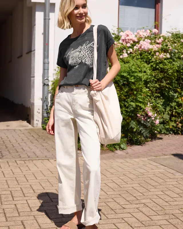 Street One Studio Shirt Gewassen Look - Washed Out Grey