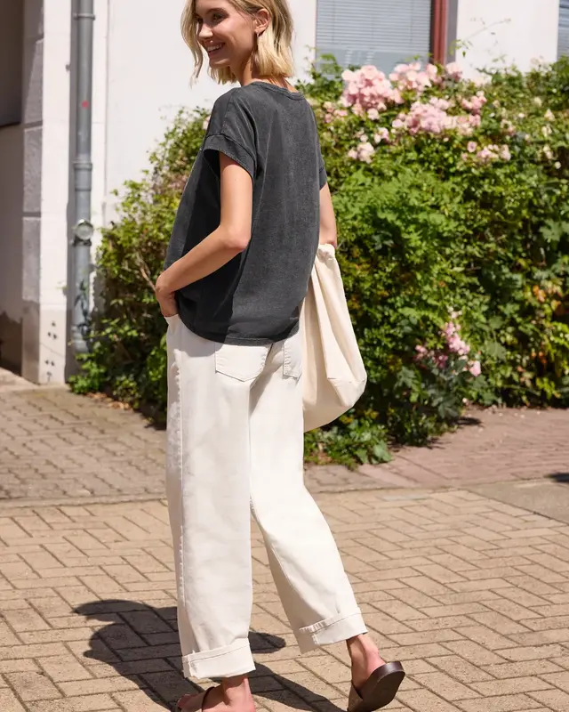 Street One Studio Shirt Washed Look - Washed Out Grey
