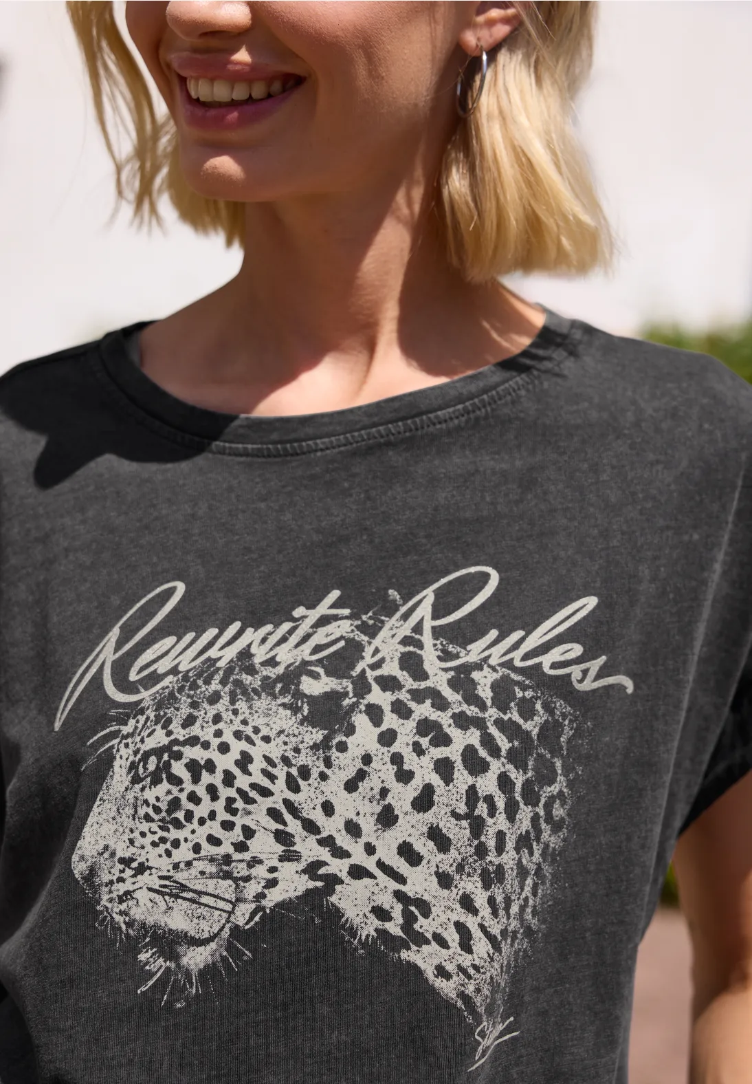 Street One Studio Shirt Gewassen Look - Washed Out Grey