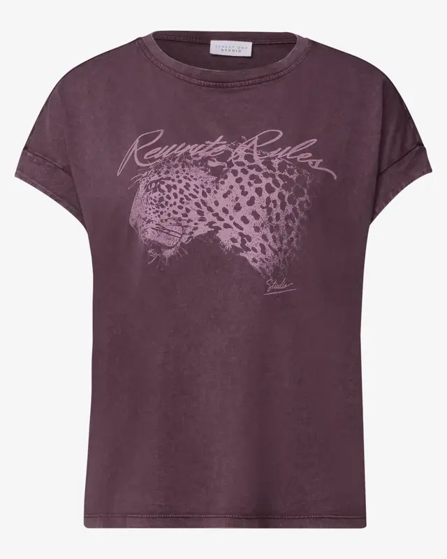 Street One Studio Shirt Washed Look - Very Berry