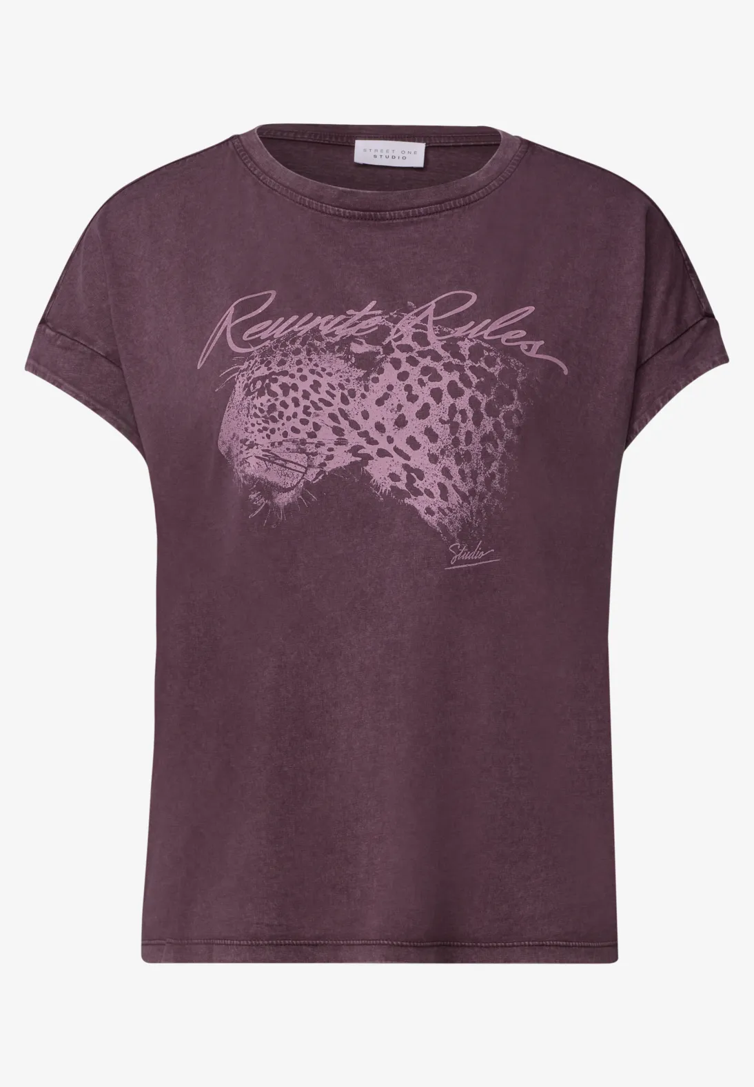 Street One Studio Shirt Washed Look - Very Berry