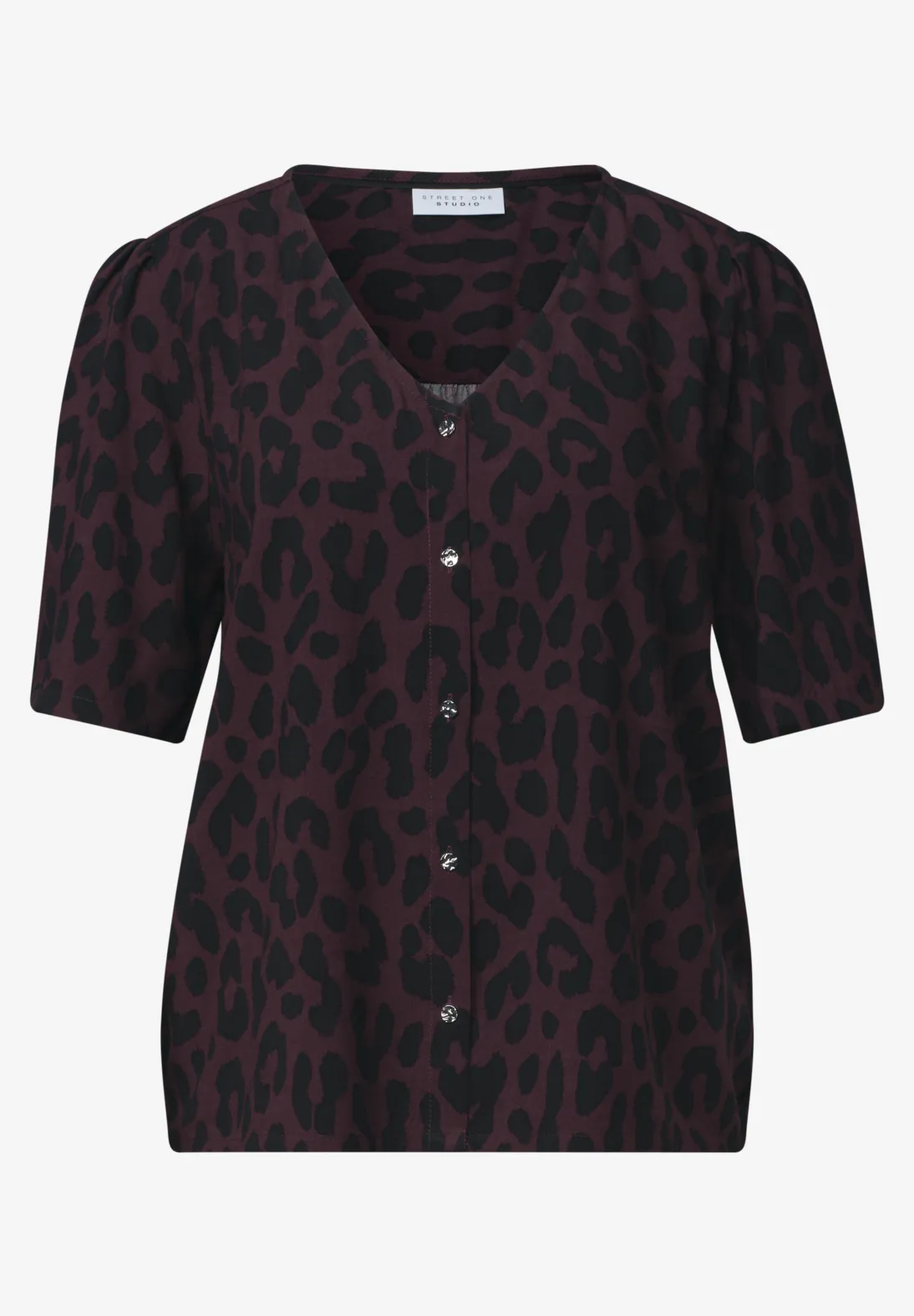 Street One Studio Blouse Luipaardprint - Very Berry
