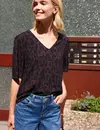 Street One Studio Bluse Leo Muster - Very Berry