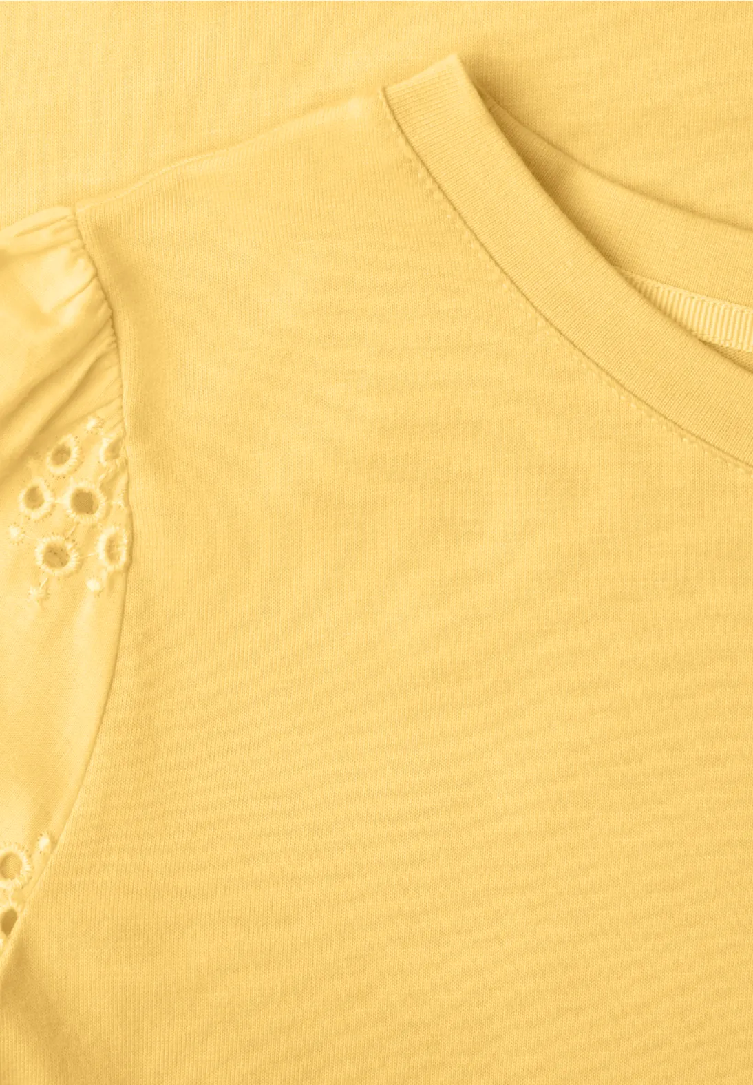 Street One Studio Shirt Embroidered Sleeves - Snap Yellow
