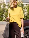 Street One Studio Shirt Embroidered Sleeves - Snap Yellow