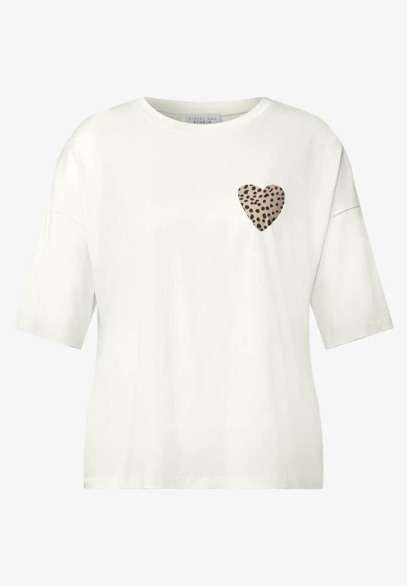 Street One Studio Shirt met Hartje - Off White