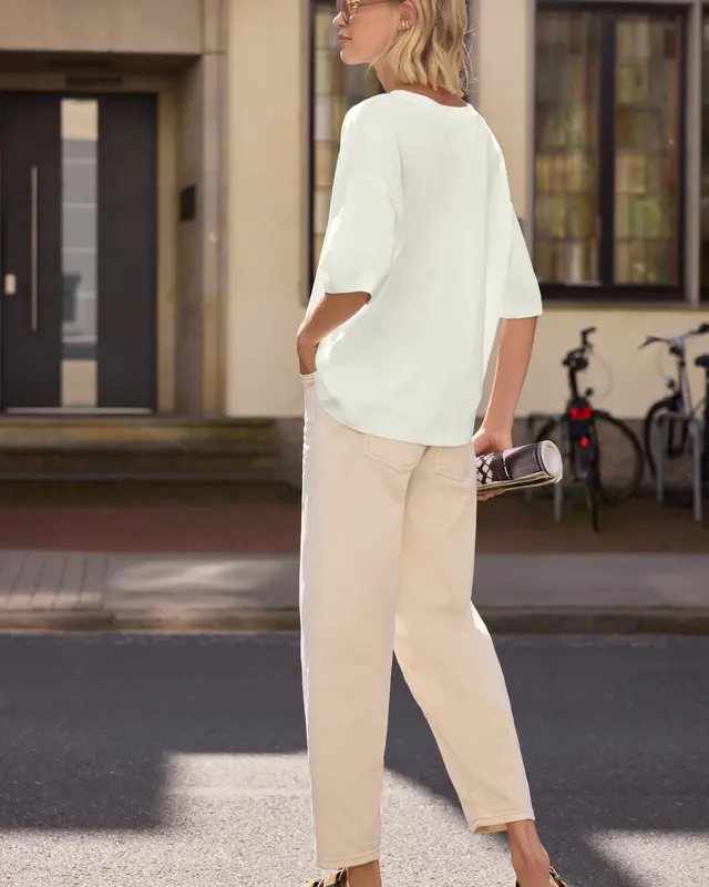 Street One Studio Shirt met Hartje - Off White