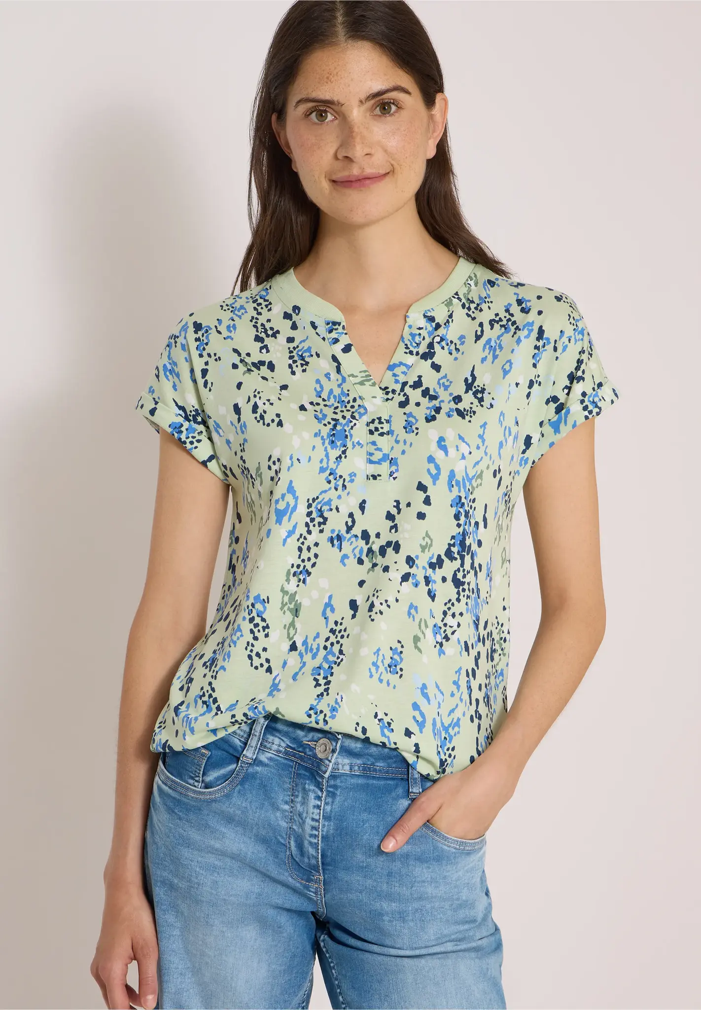 Cecil Shirt with Print - Raw Matcha Lime