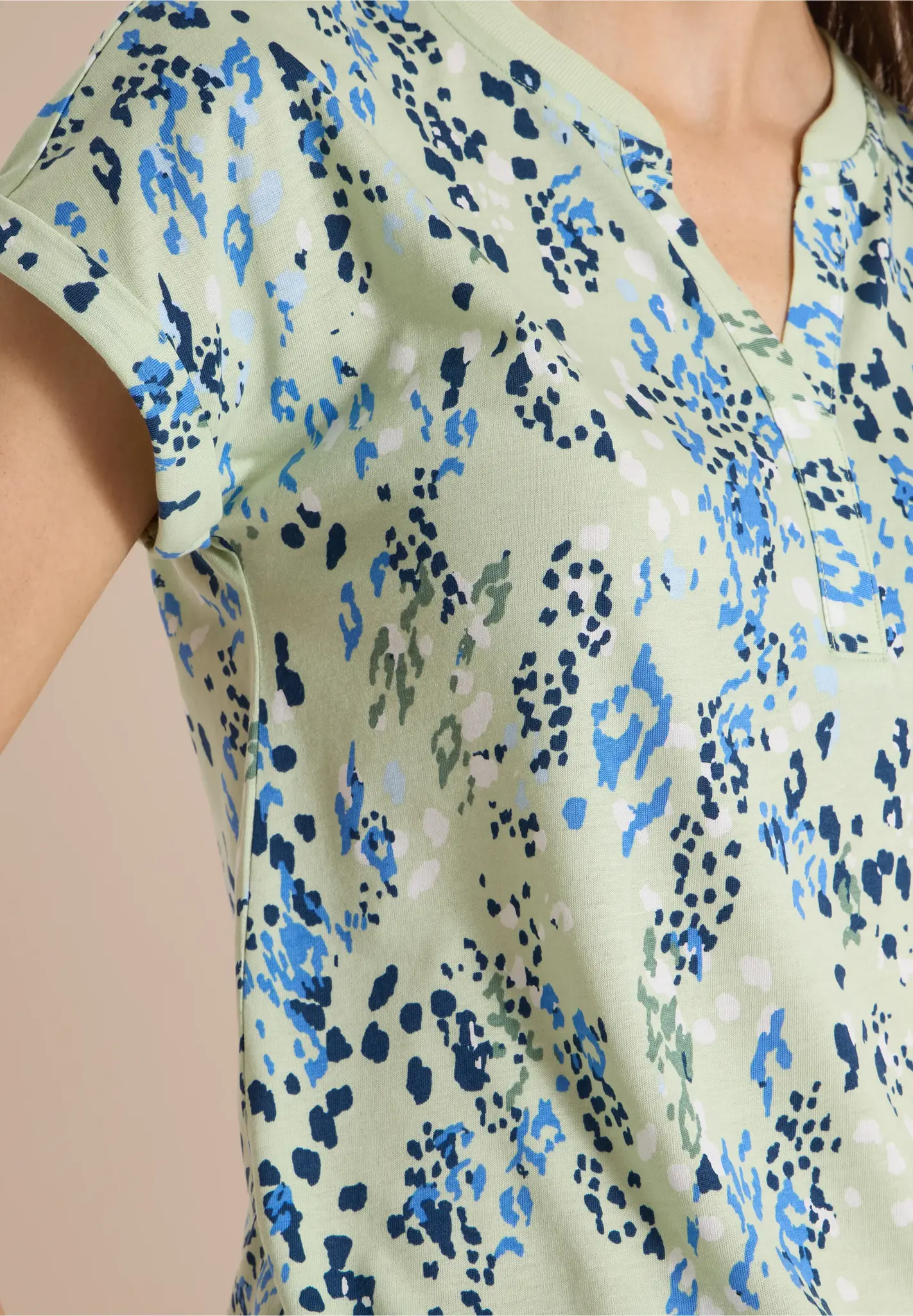 Cecil Shirt with Print - Raw Matcha Lime
