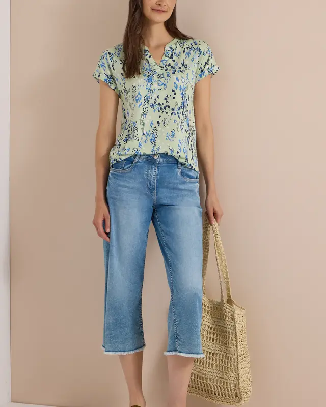 Cecil Shirt mit Print - Raw Matcha Lime