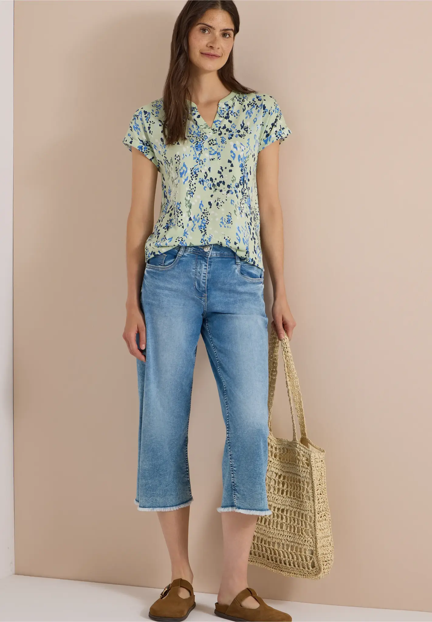 Cecil Shirt mit Print - Raw Matcha Lime