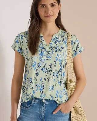 Cecil Shirt with Print - Raw Matcha Lime