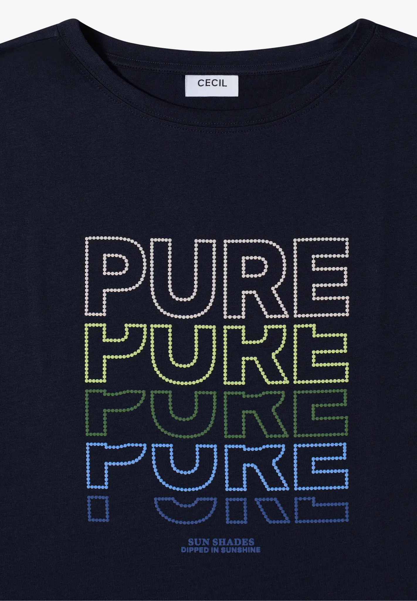 Cecil Shirt mit Frontprint - Urban Dark Blue