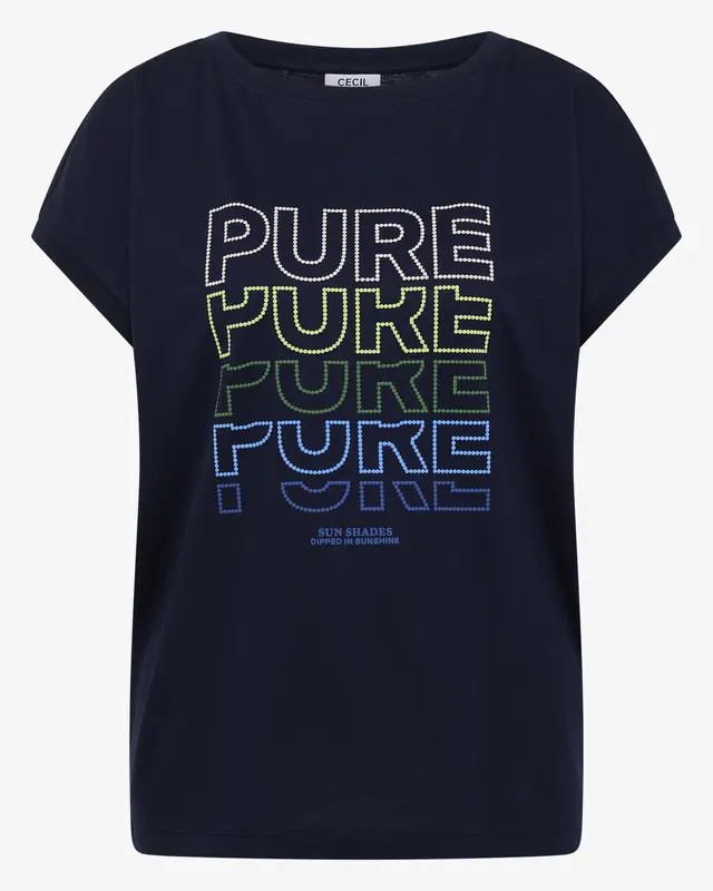 Cecil Shirt with Frontprint - Urban Dark Blue