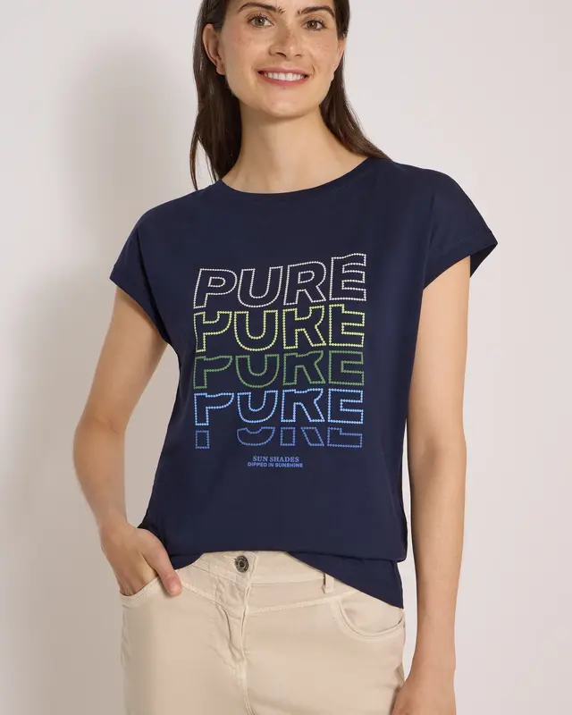 Cecil Shirt met Opdruk - Urban Dark Blue