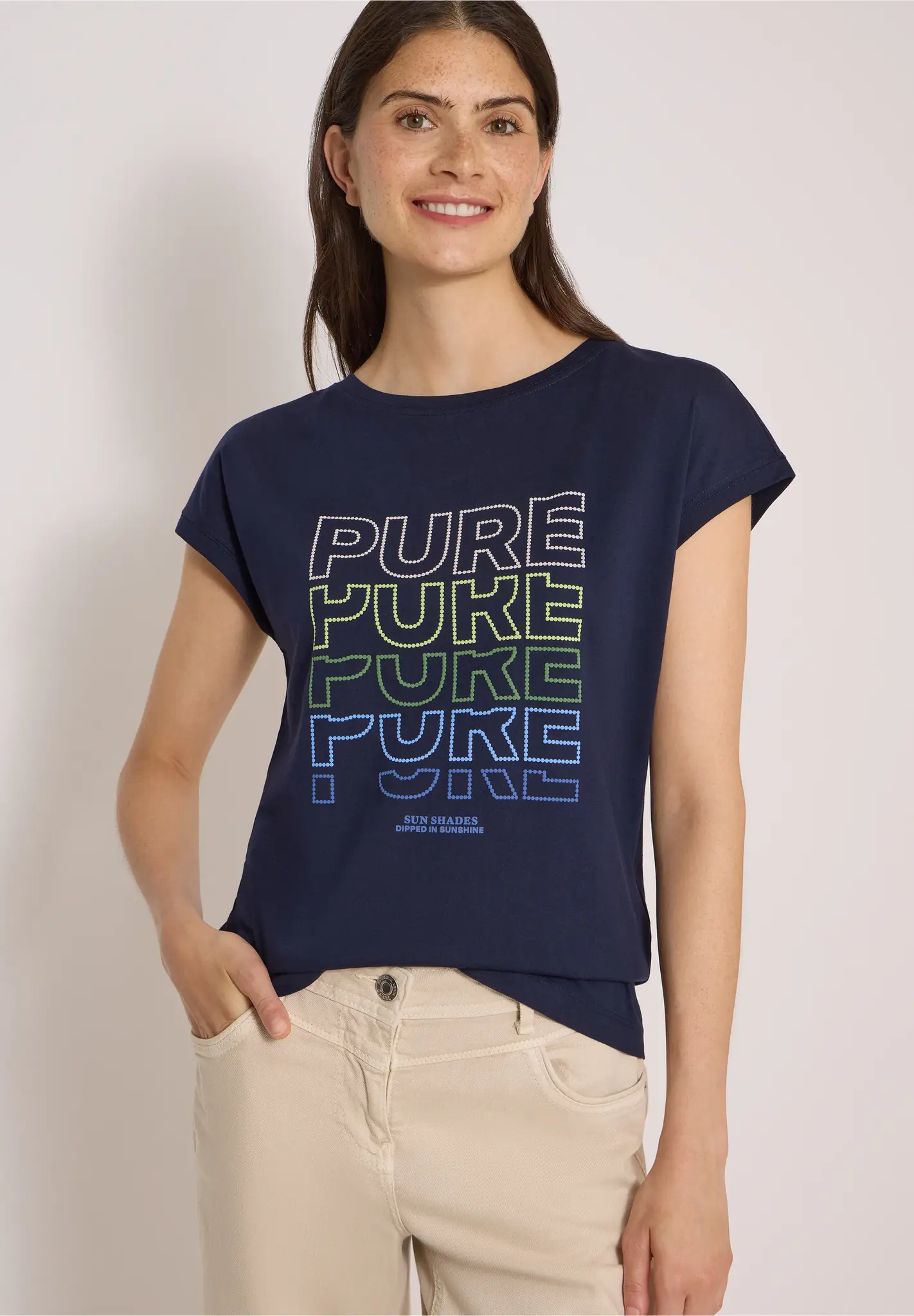 Cecil Shirt with Frontprint - Urban Dark Blue