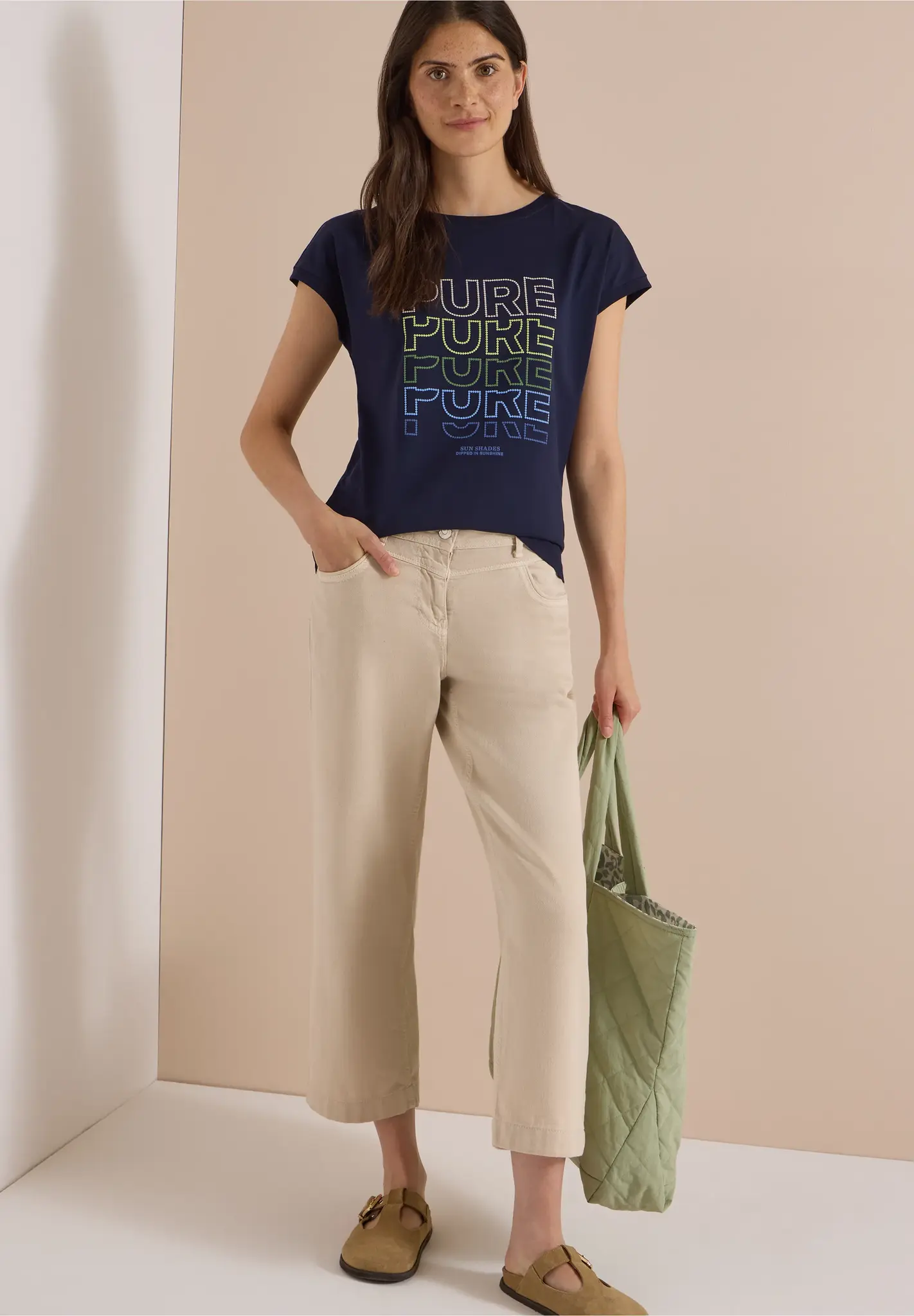 Cecil Shirt mit Frontprint - Urban Dark Blue