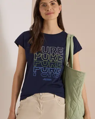 Cecil Shirt met Opdruk - Urban Dark Blue
