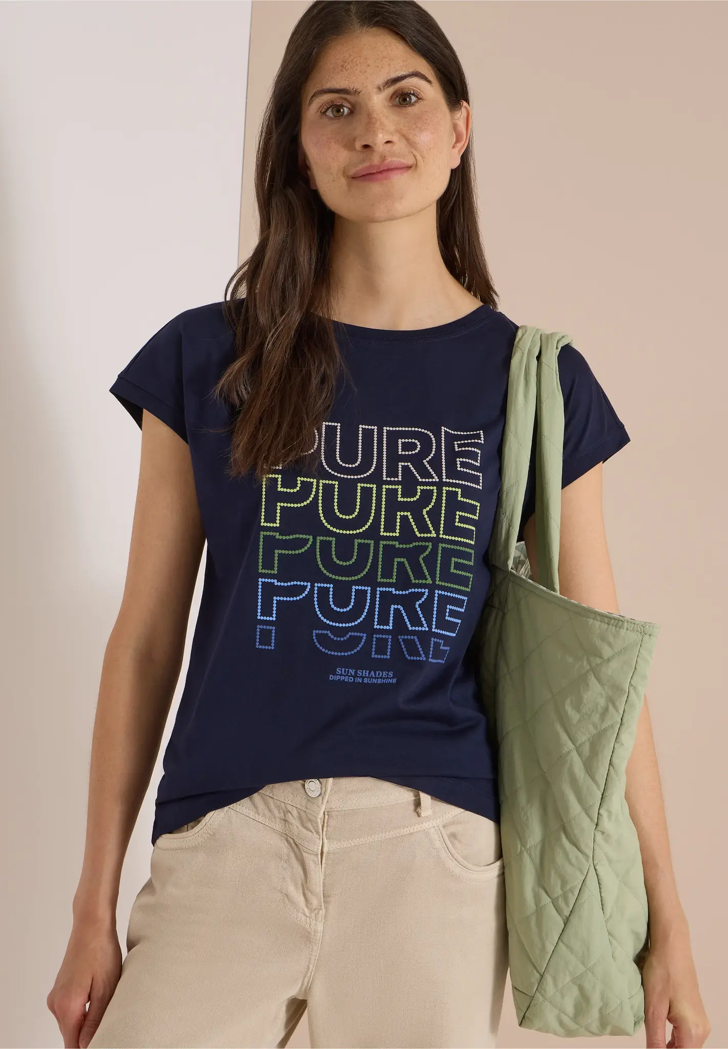 Cecil Shirt met Opdruk - Urban Dark Blue