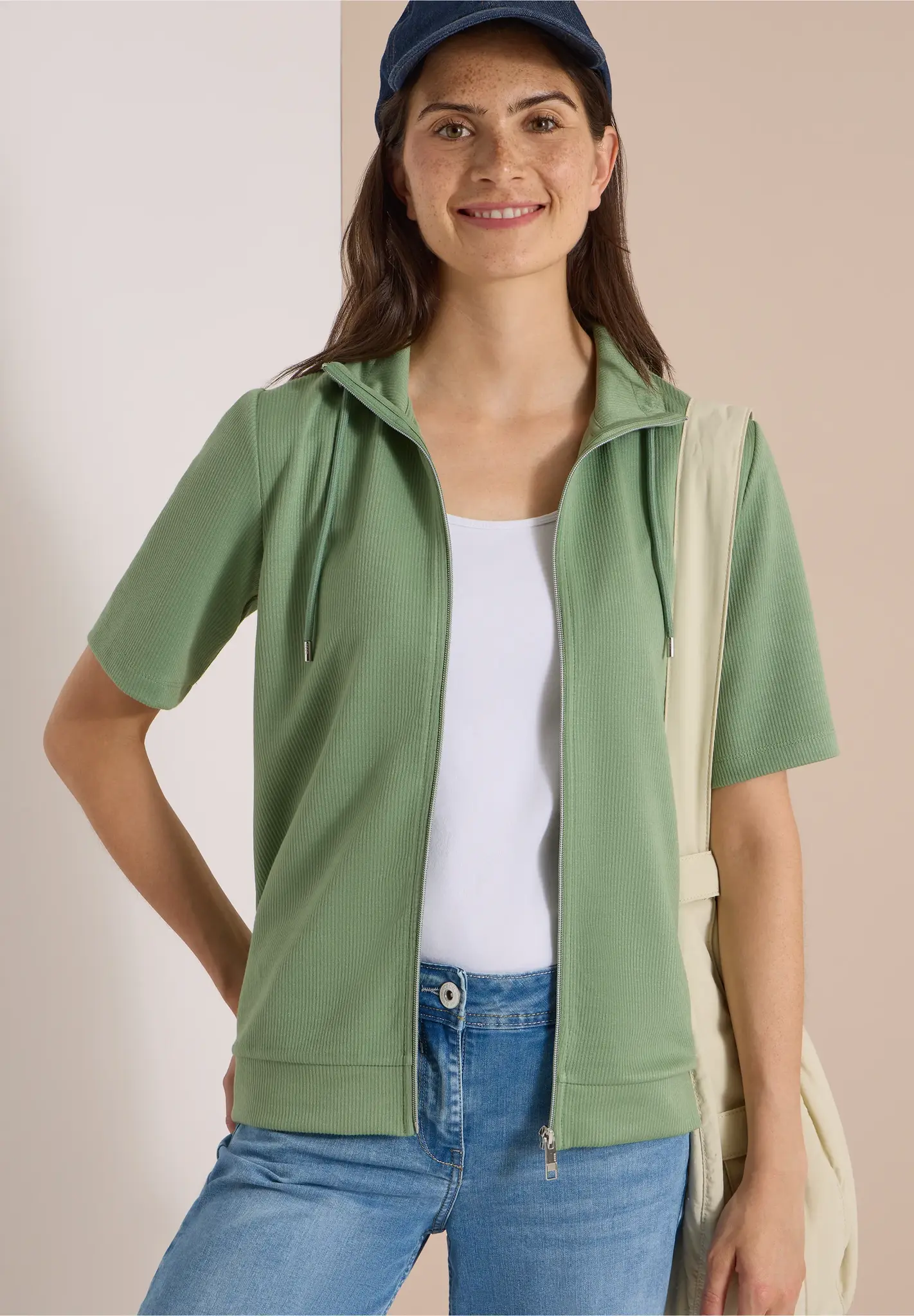 Cecil Jack met Korte Mouwen - Deep Matcha Green
