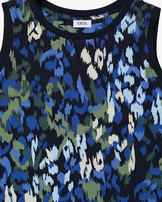 Cecil Blusentop mit Print - Urban Dark Blue
