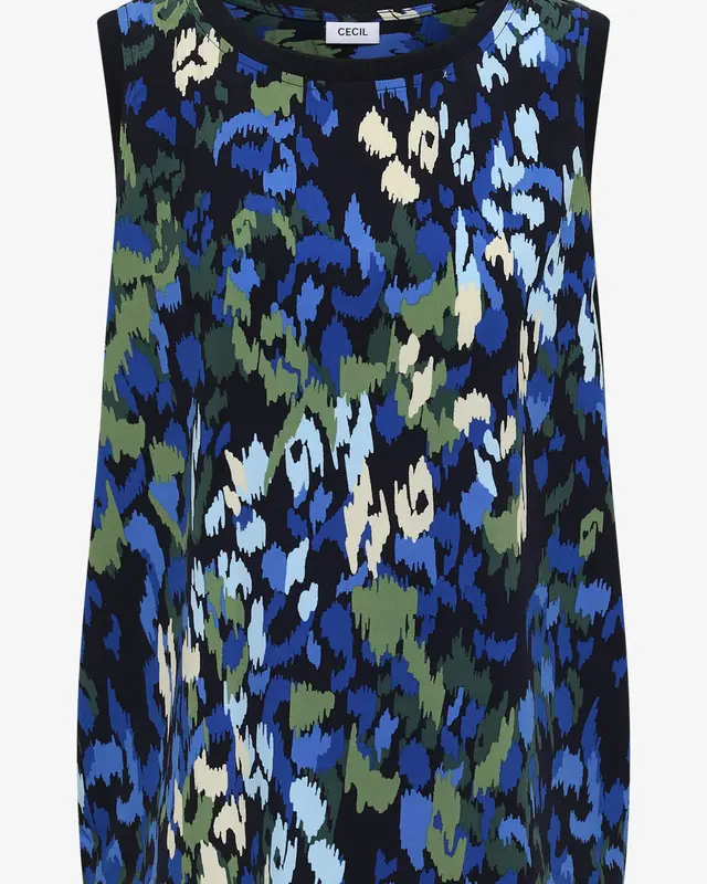 Cecil Blousetop with Print - Urban Dark Blue