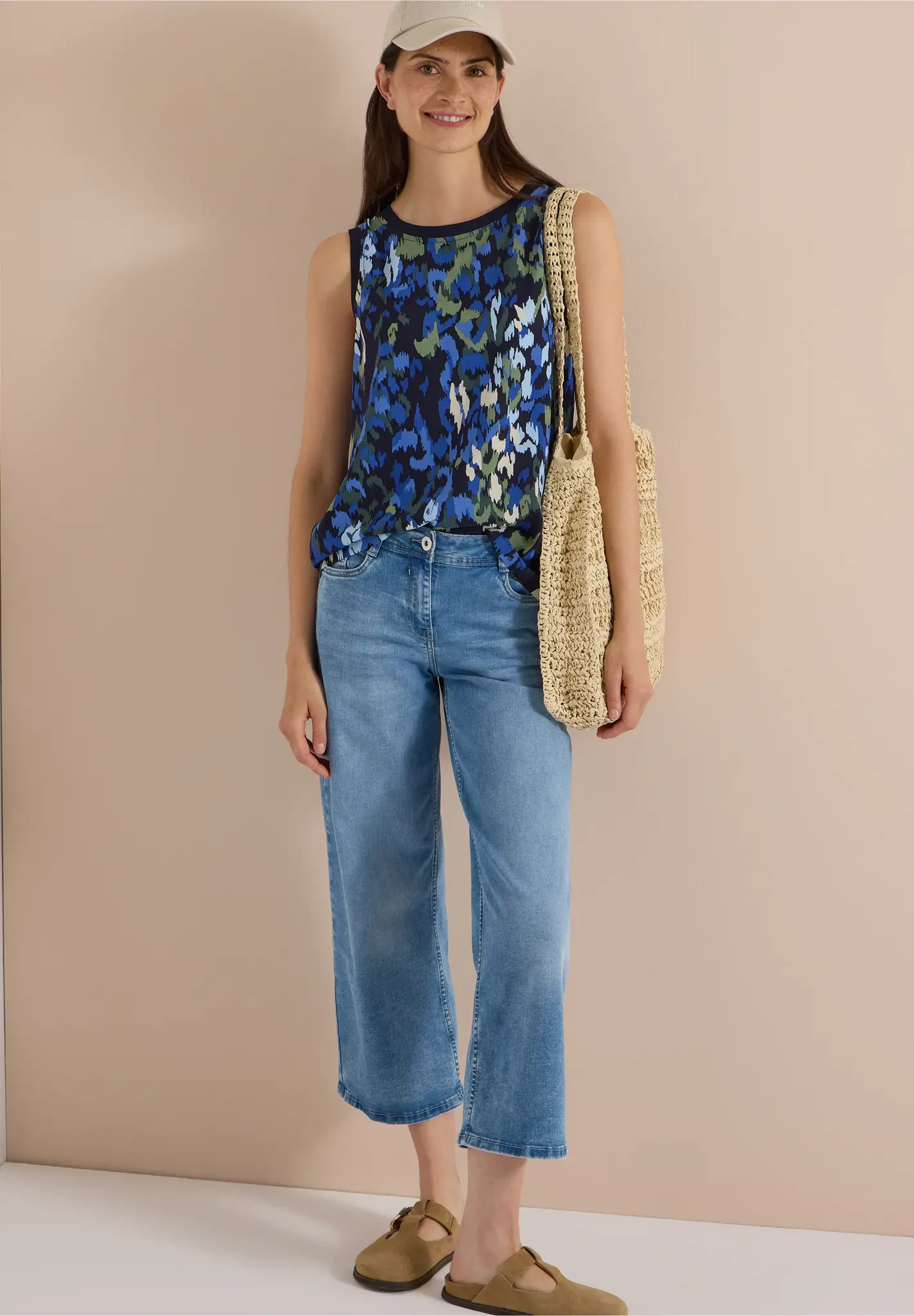 Cecil Blousetop met Print - Urban Dark Blue