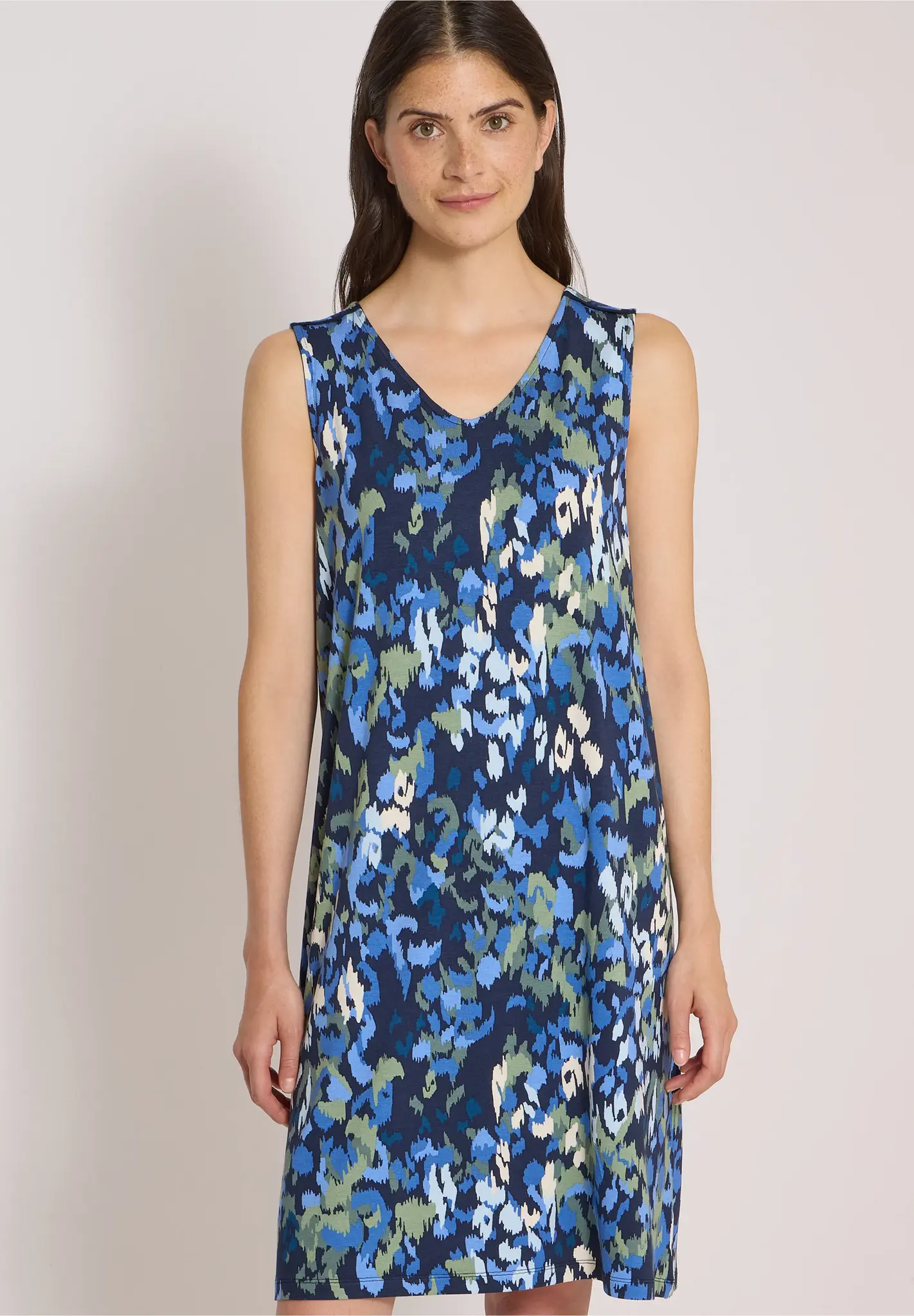 Cecil Jersey Dress with Print - Urban Dark Blue