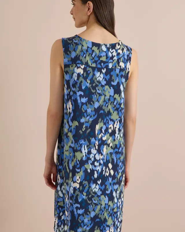 Cecil Jersey Dress with Print - Urban Dark Blue