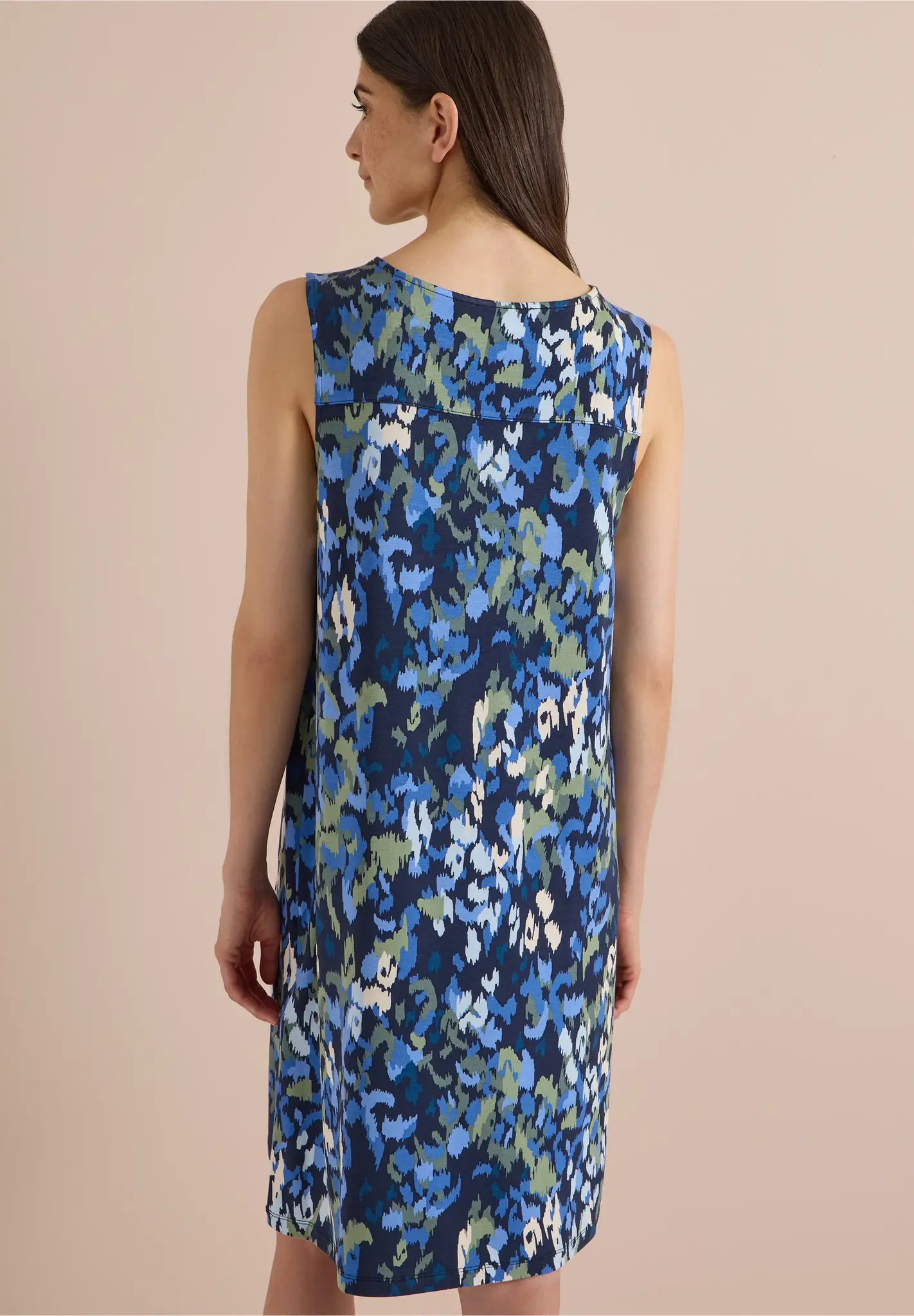 Cecil Jersey Dress with Print - Urban Dark Blue