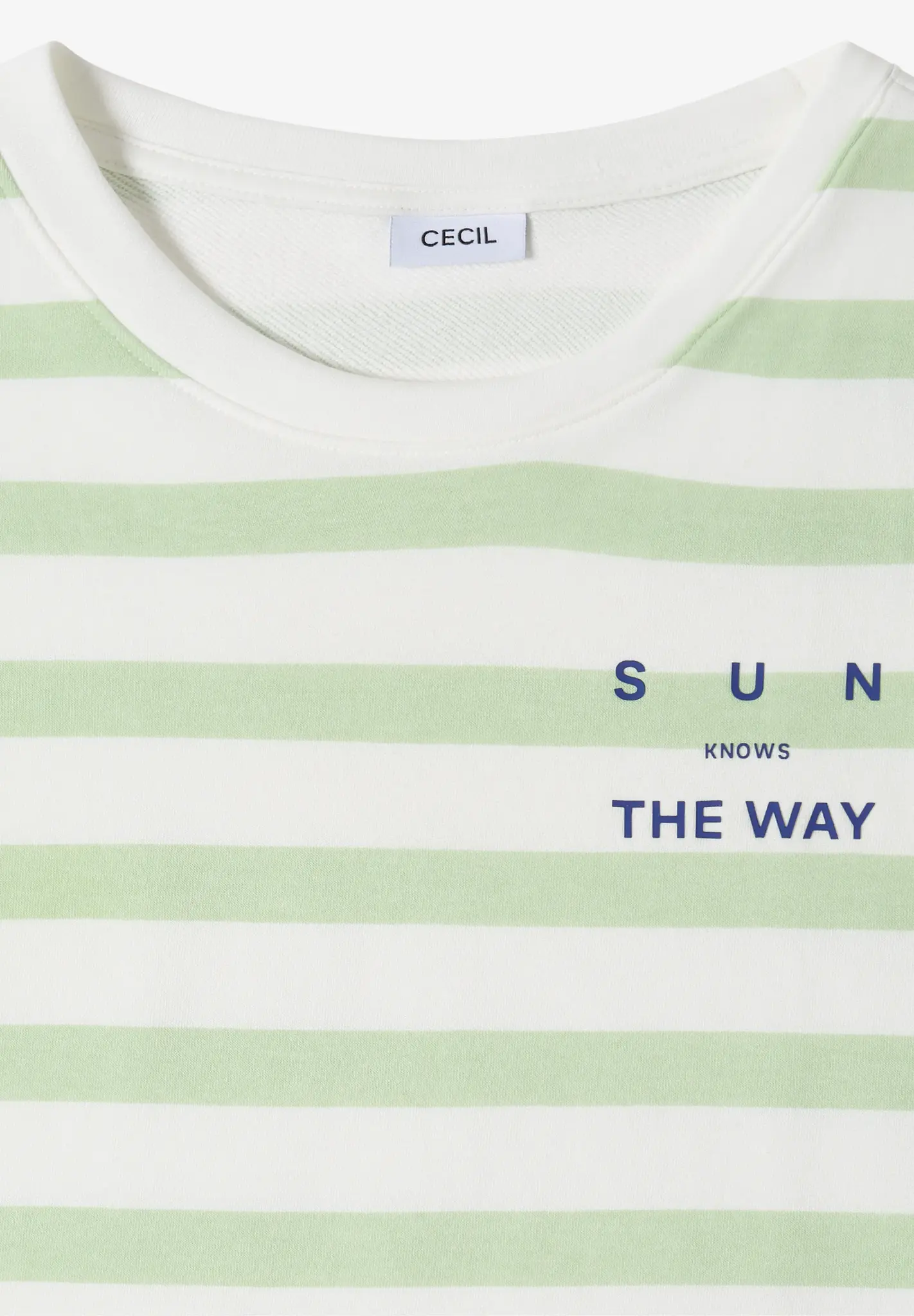 Cecil Shirt with Text and Stripes - Raw Matcha Lime
