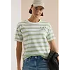 Shirt with Text and Stripes - Raw Matcha Lime