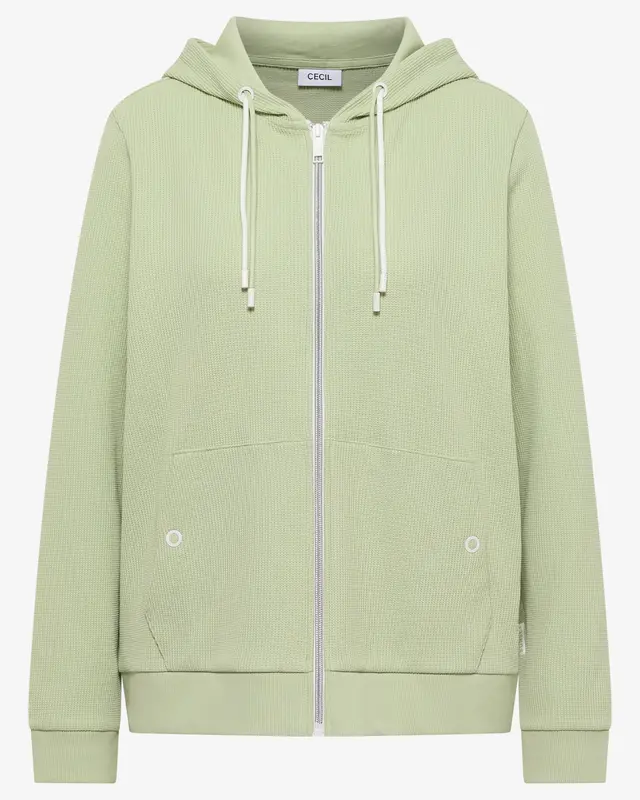 Cecil Vest met Capuchon - Raw Matcha Lime