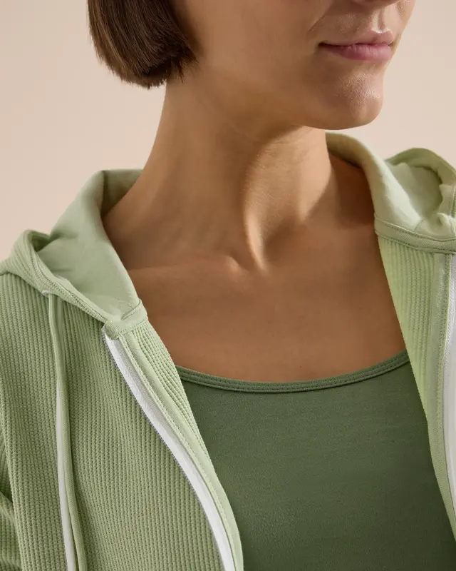 Cecil Jacke mit Kapuze - Raw Matcha Lime