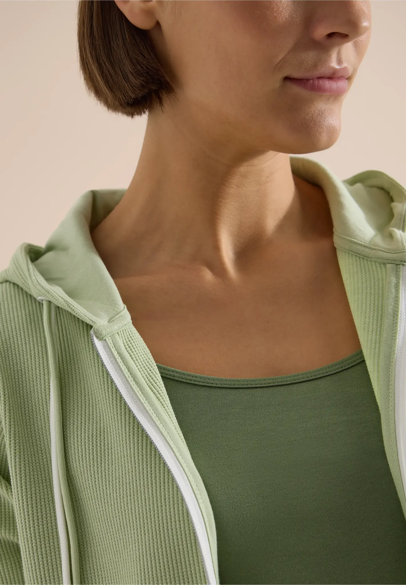 Cecil Jacket with Hood - Raw Matcha Lime
