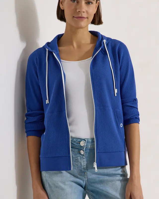 Cecil Jacke mit Kapuze - Deep River Blue