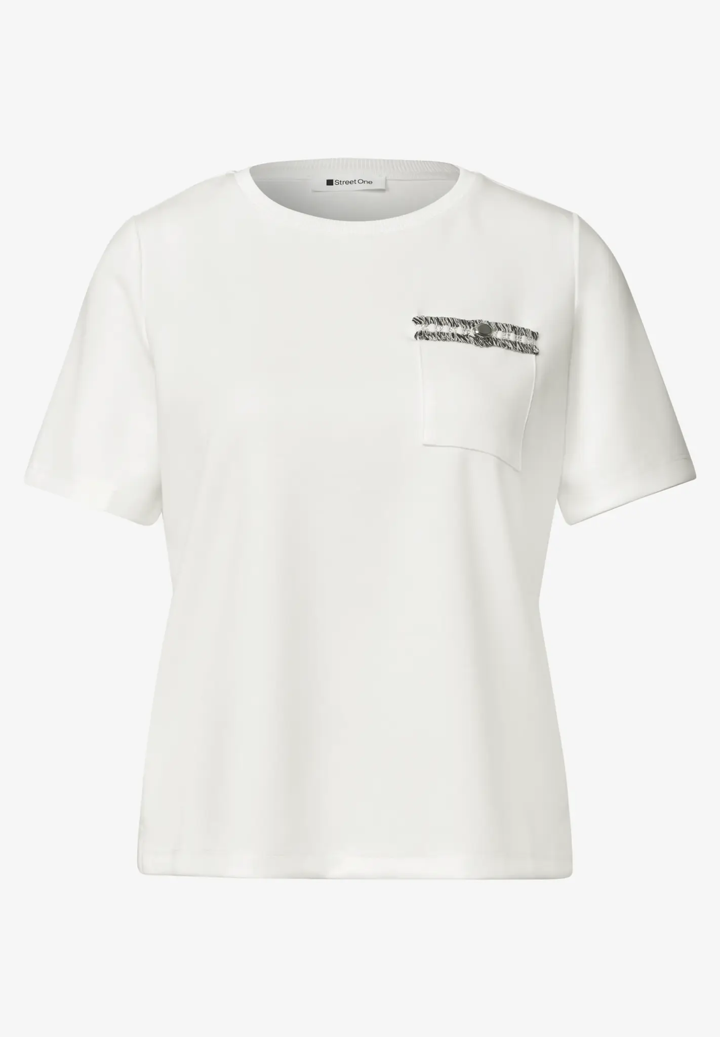 Street One Shirt with Chestpocket - Off White