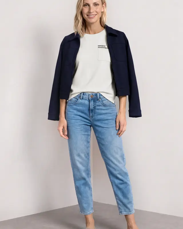 Street One Shirt with Chestpocket - Off White