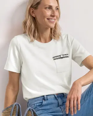 Street One Shirt with Chestpocket - Off White